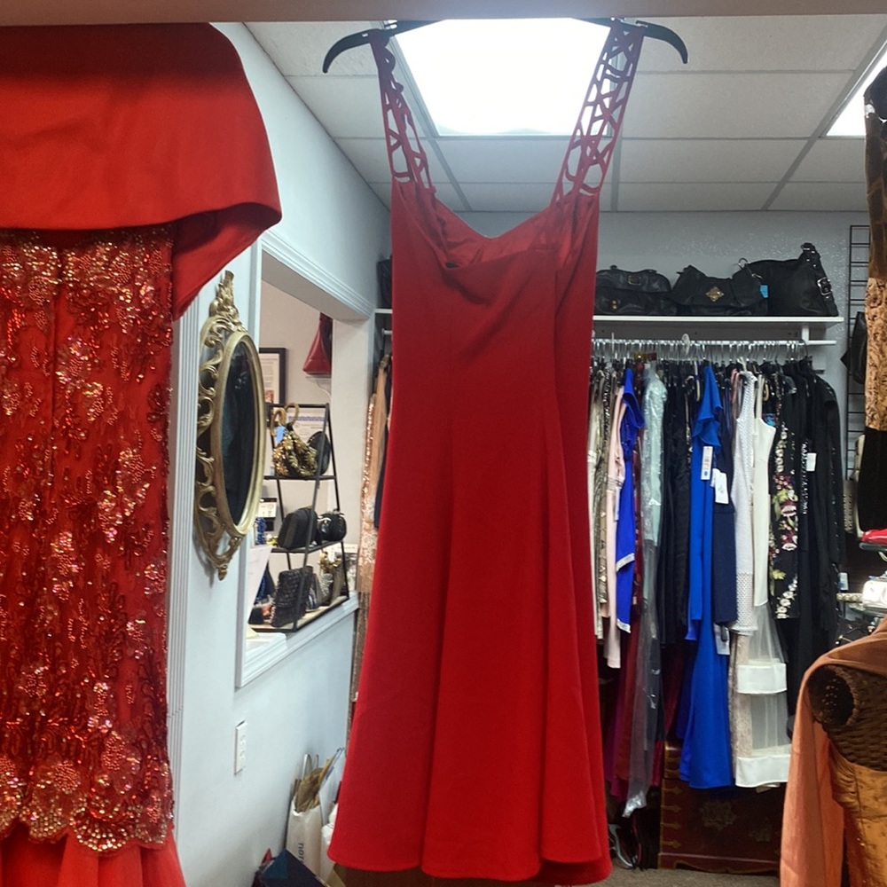 CDC Evening Red Mini Dress - Picture 2 of 3